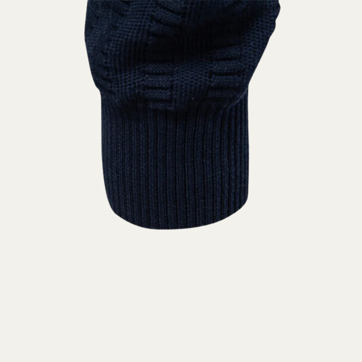 Caleb | Men's Quarter Zip Cable Knit Sweater Navy