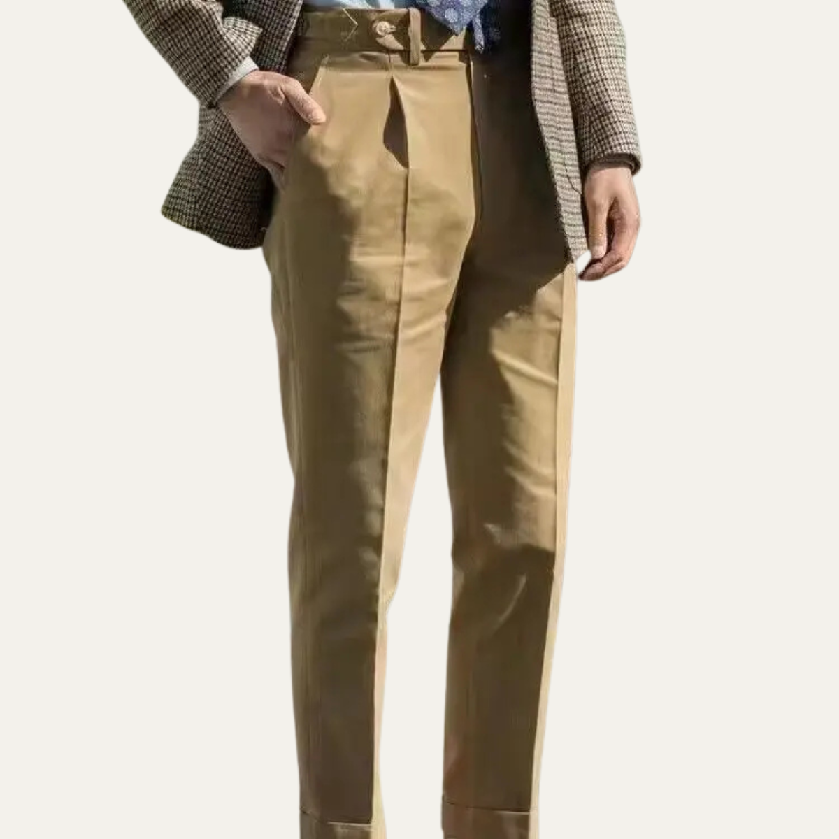 Blake | Men's Pleated Dress Pants White