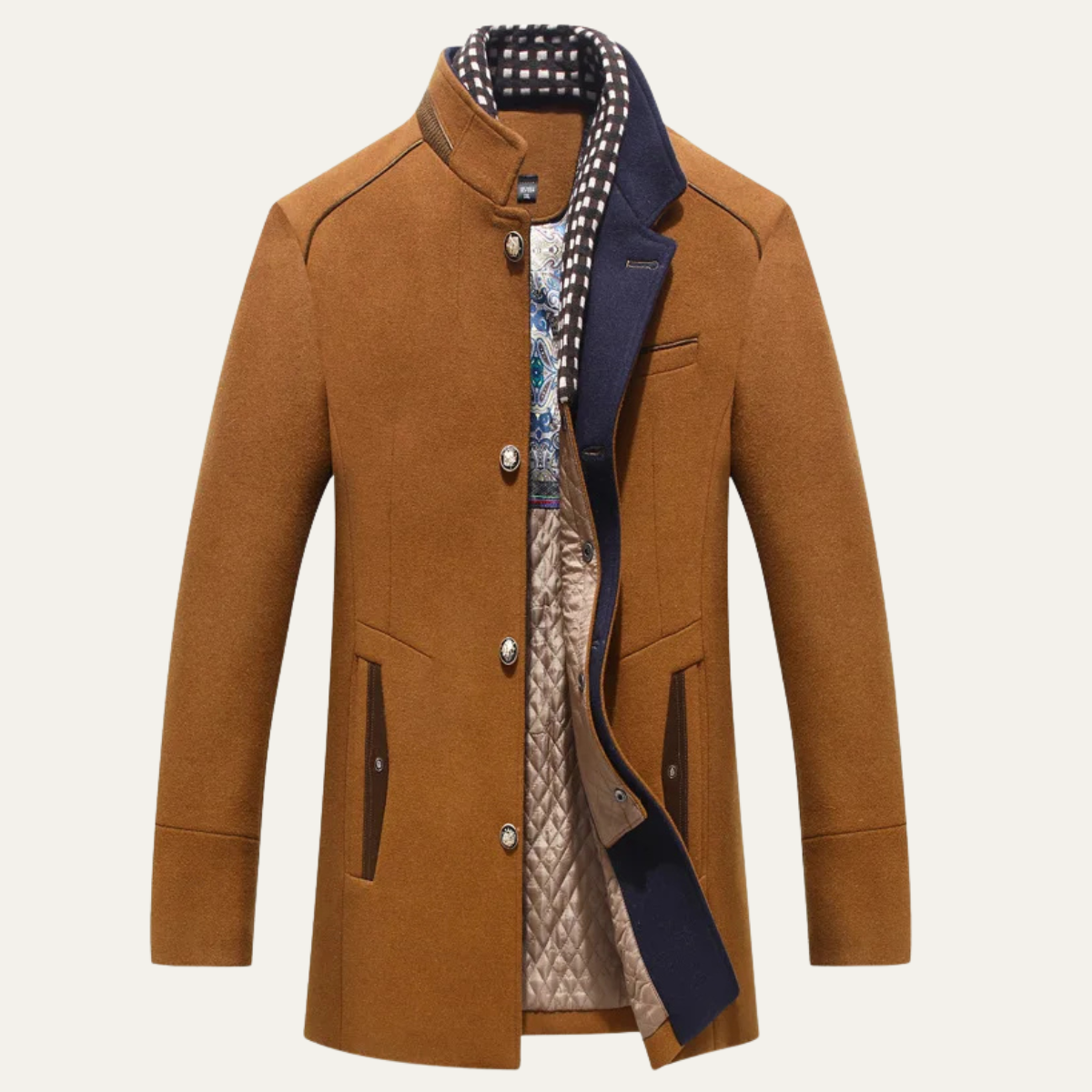 Callum | Men's Smart Casual Wool Overcoat Gray