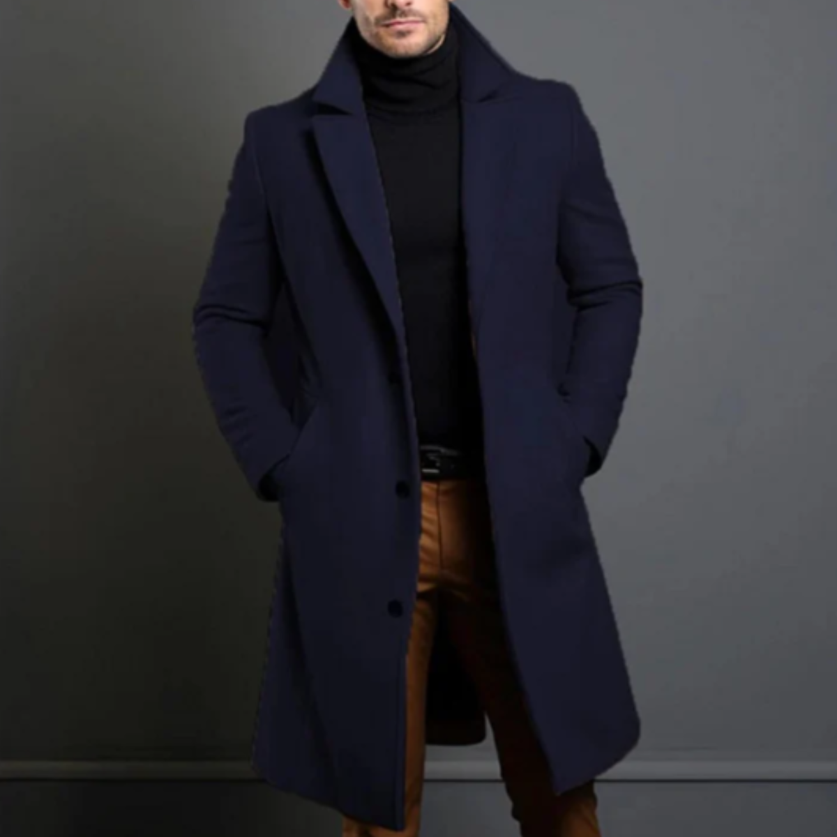 Camel | Men's Wool Overcoat Camel Long Formal Coat