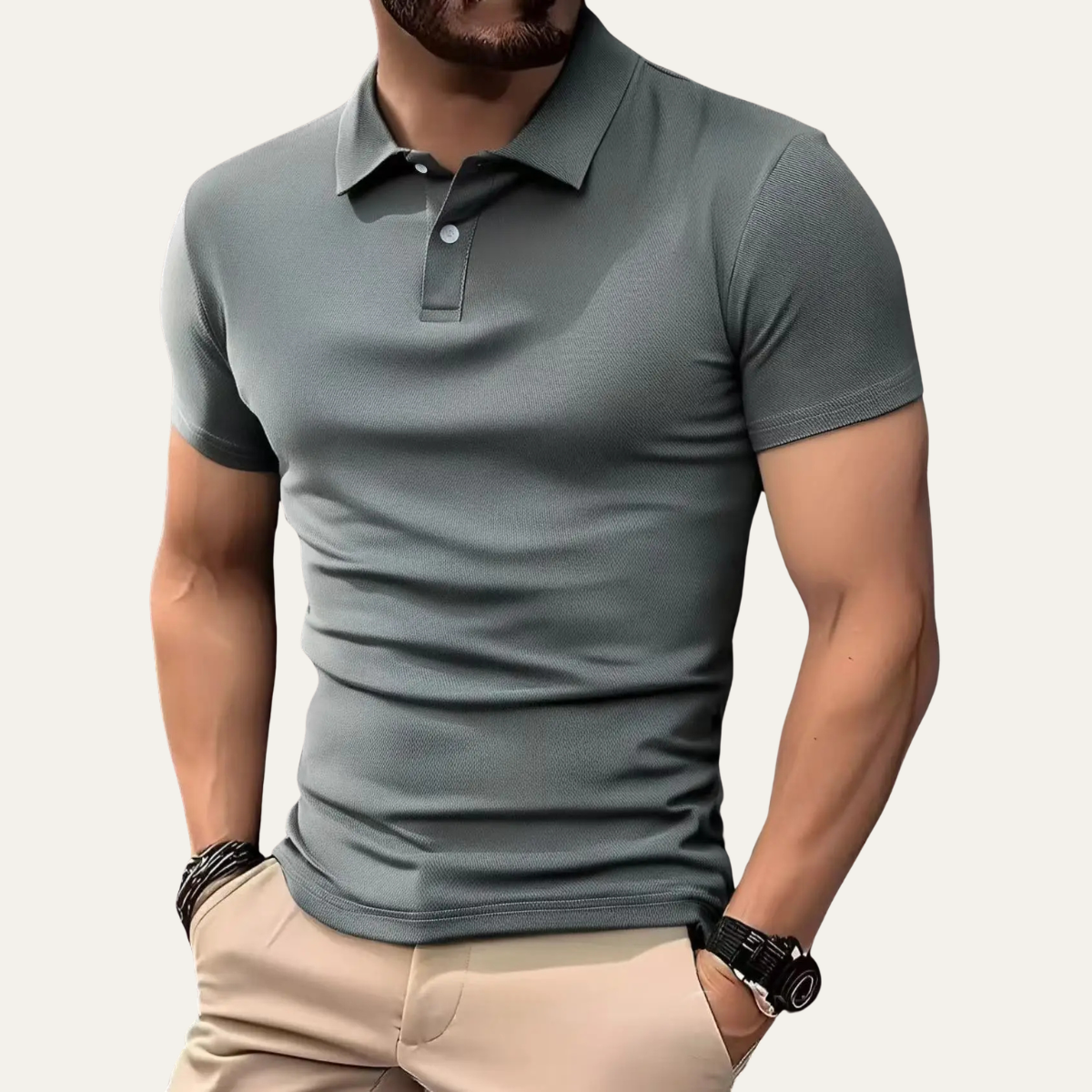 Jasper | Men's Fitted Polo Shirt White