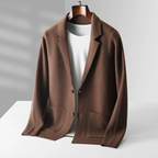 Dama Washington Beau men's casual wool cardigan cream button front pockets - view 3