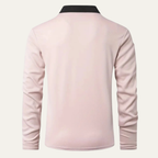 Dama Washington Bram men's fitted polo shirt cream black collar long sleeve - view 23