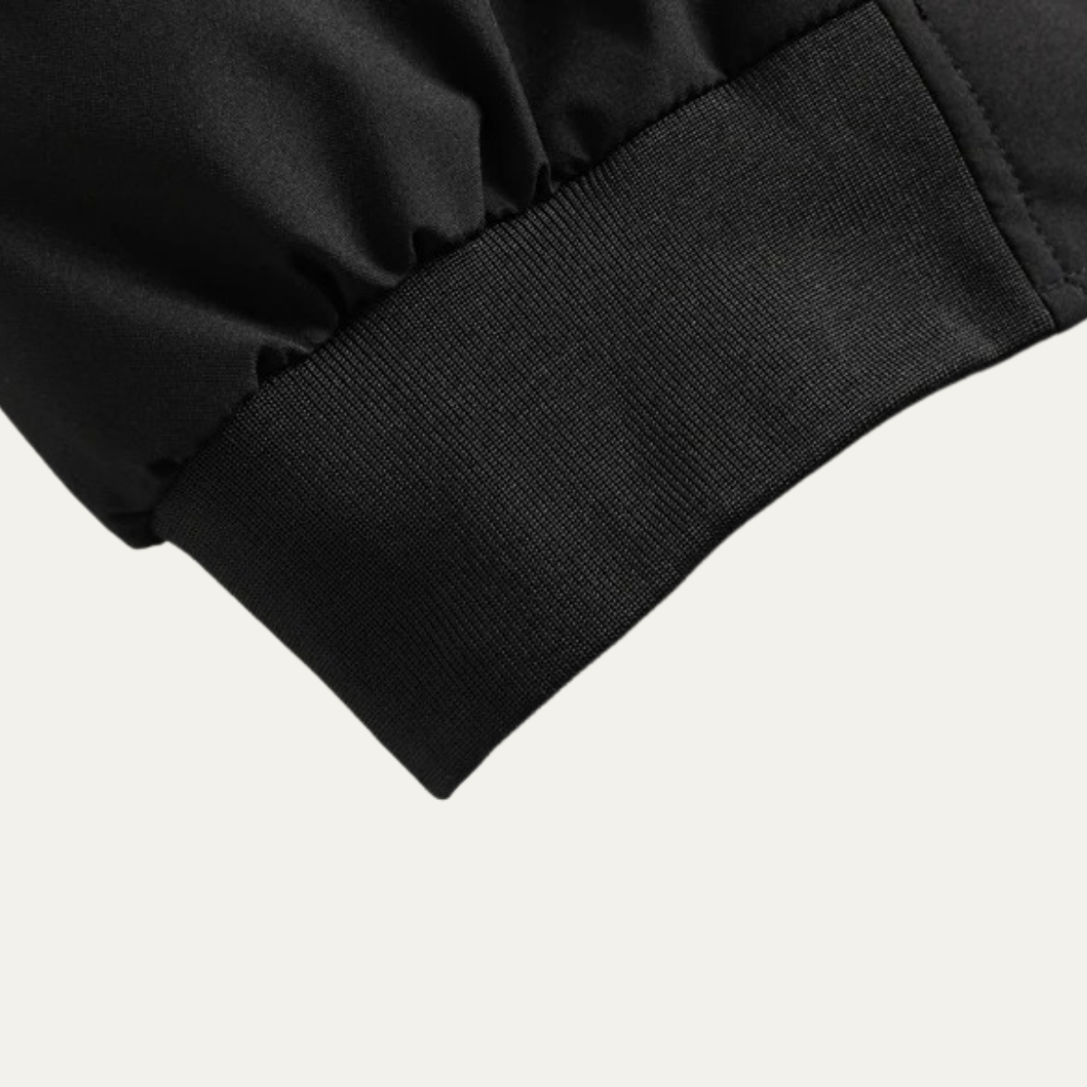 Callum | Men's Hooded Bomber Jacket Black Fleece Lined
