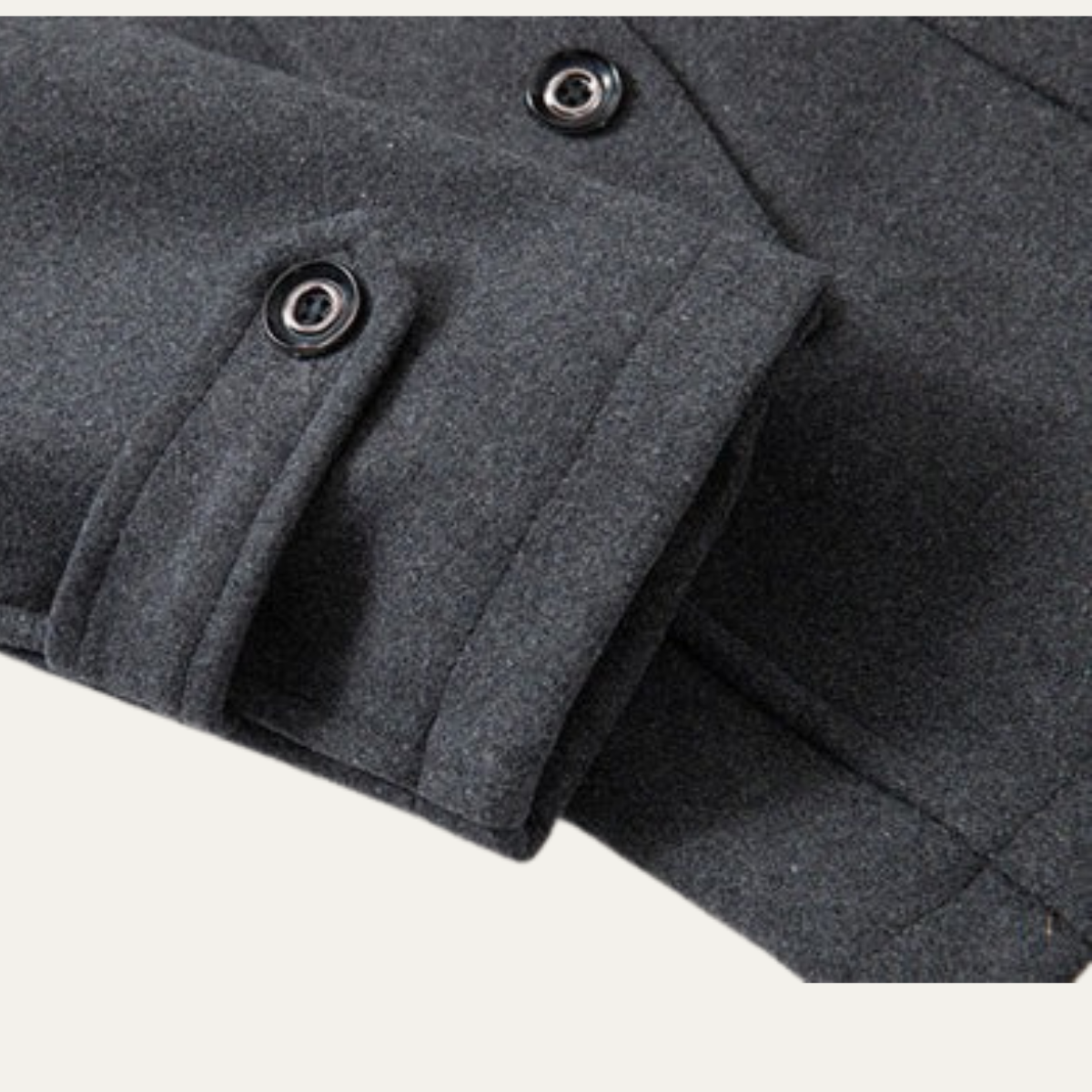 Luca | Men's Wool Blend Overcoat Gray Double Breasted