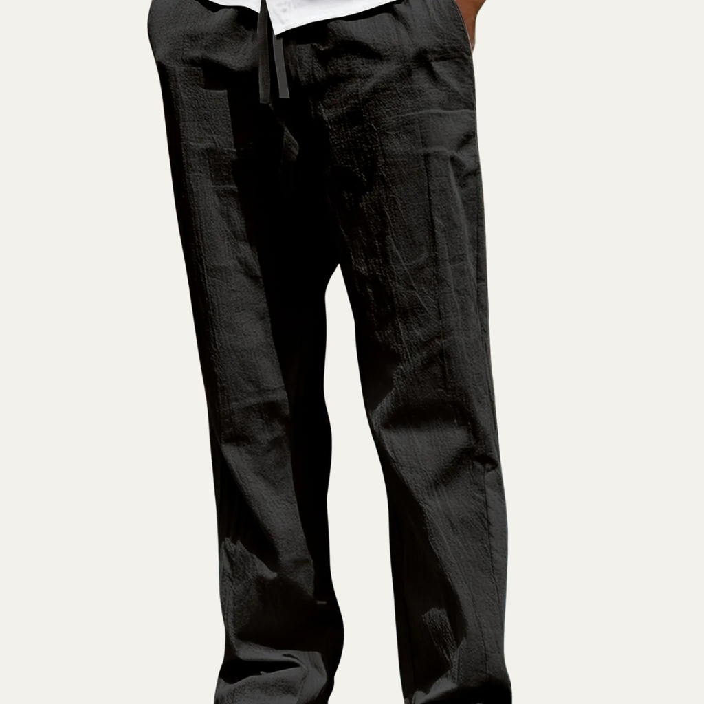 Dama Washington Callum men's linen pants sage green relaxed fit - view 6
