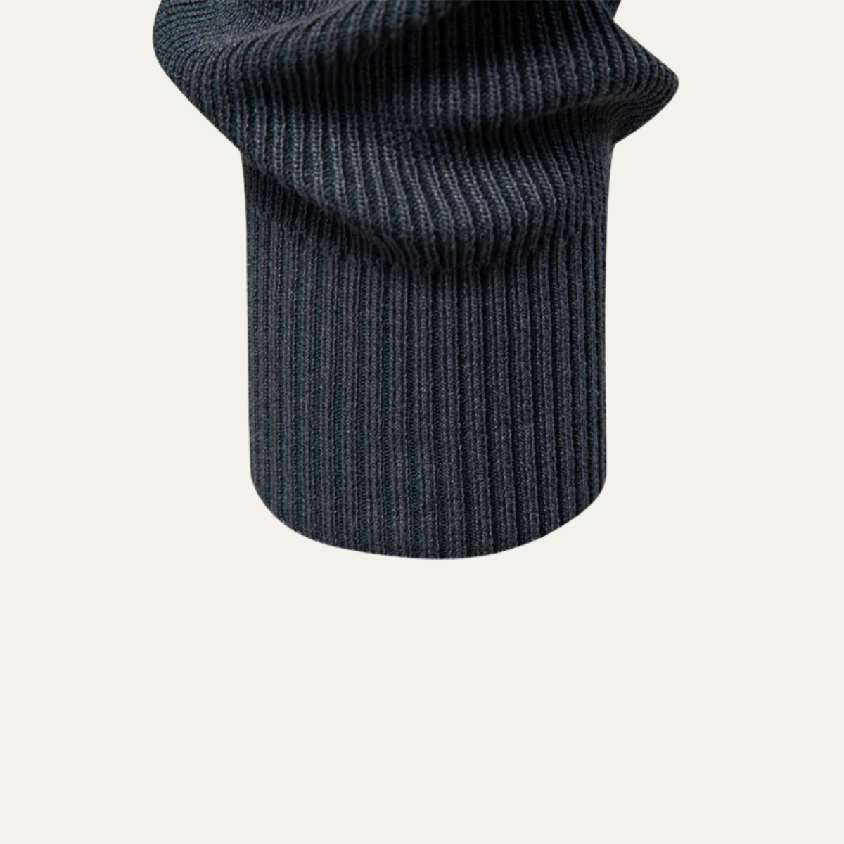 Bram | Men's Crew Neck Sweater Charcoal Gray Ribbed Knit