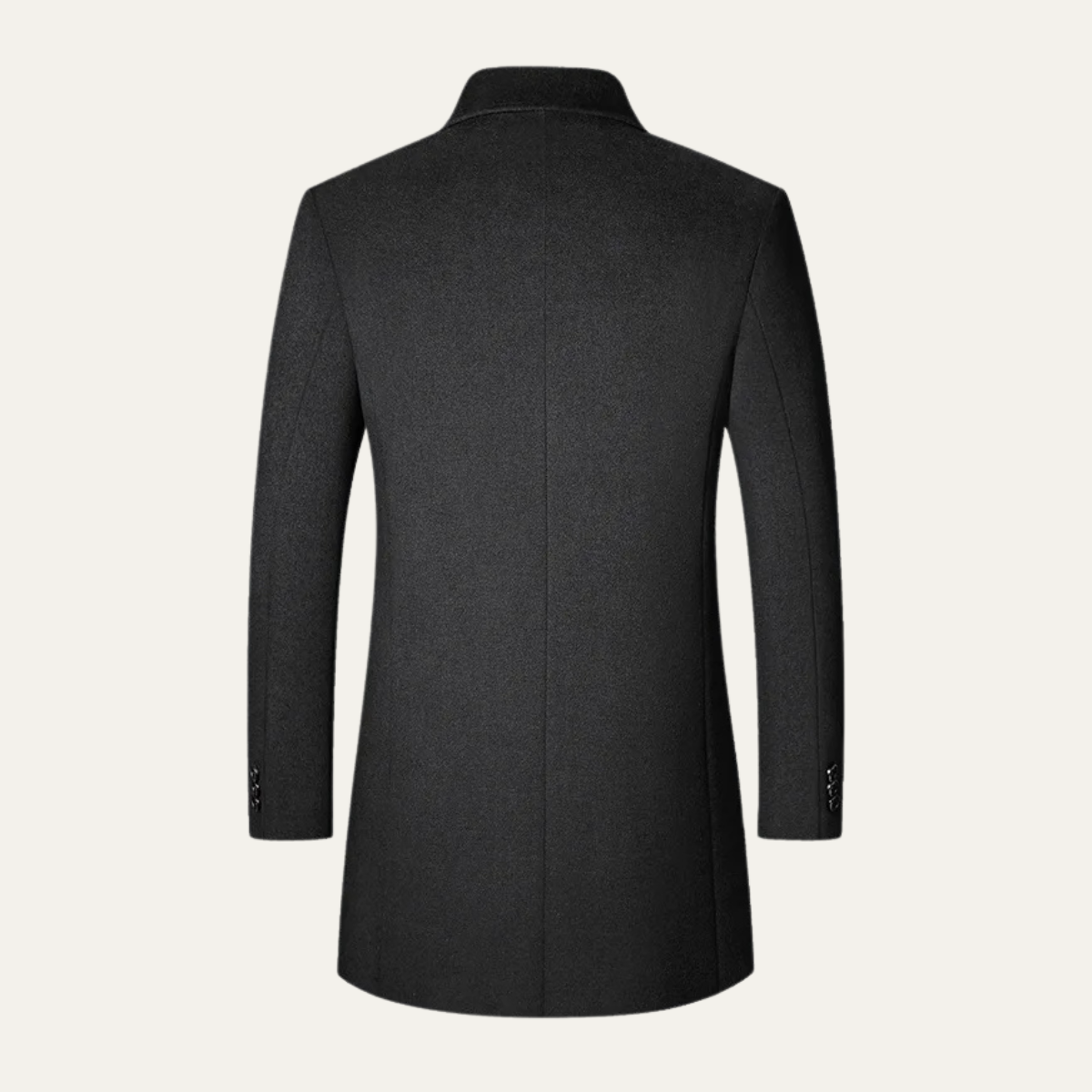 Voss | Men's Wool Blend Overcoat Gray Button Front