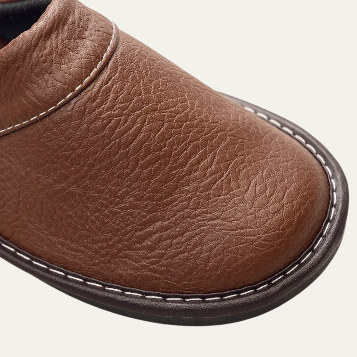 Bram | Men's Leather Slippers Black