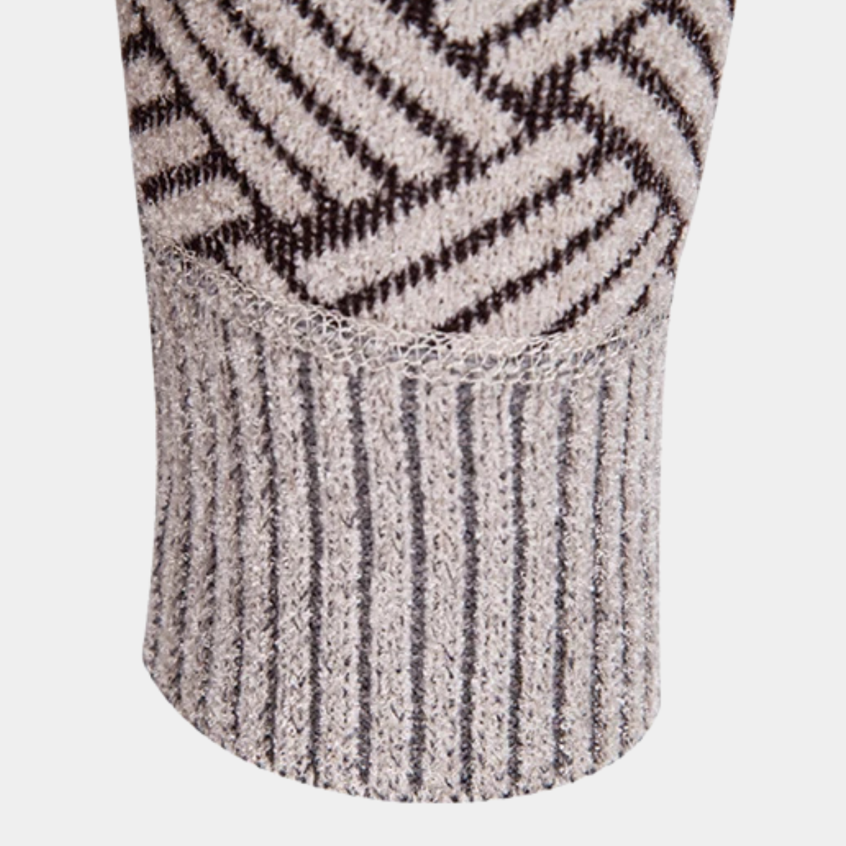 Knox | Men's Geometric Patterned Cardigan Sweater Beige
