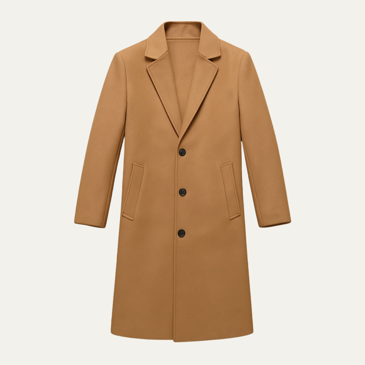 Camel | Men's Wool Overcoat Camel Long Formal Coat