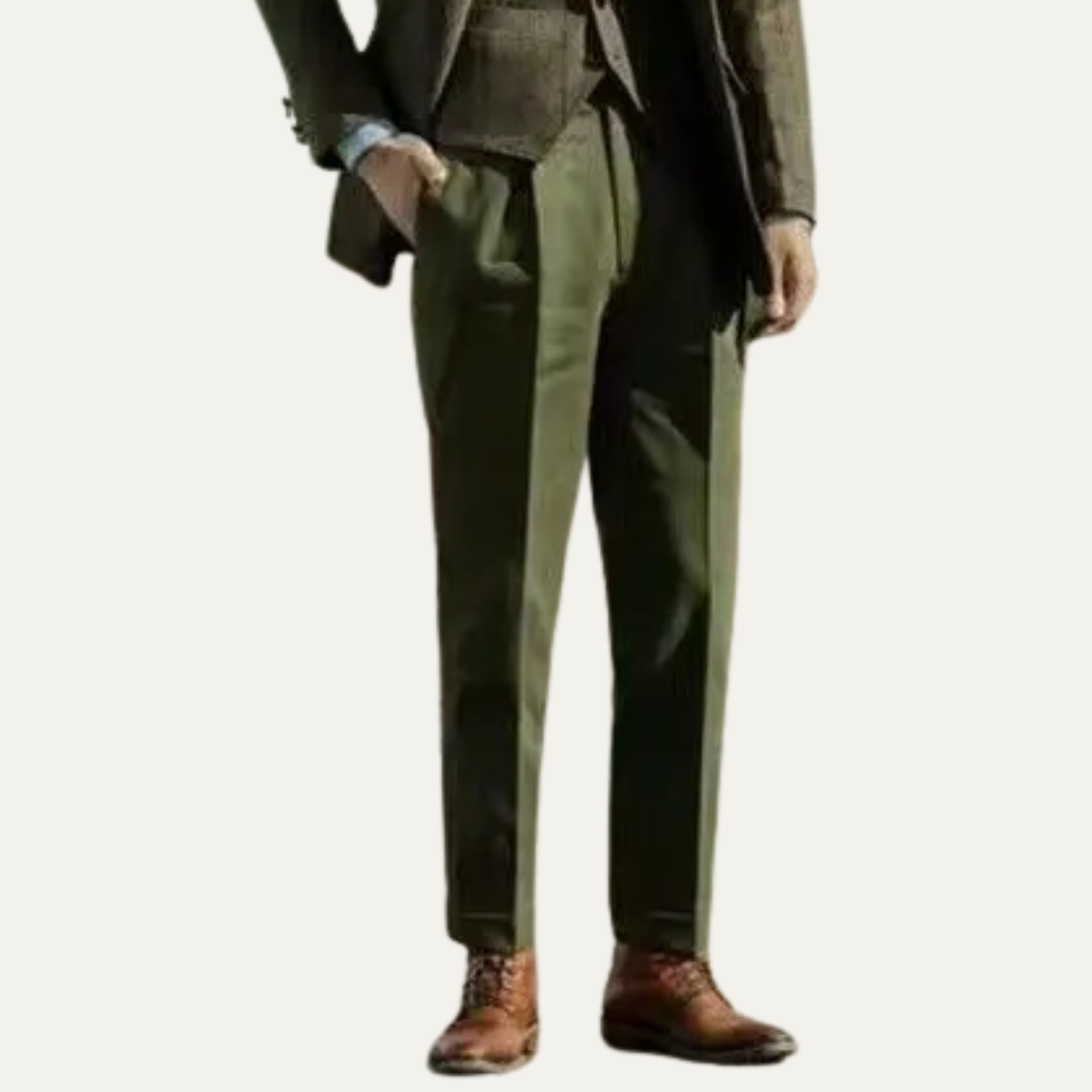 Blake | Men's Pleated Dress Pants White