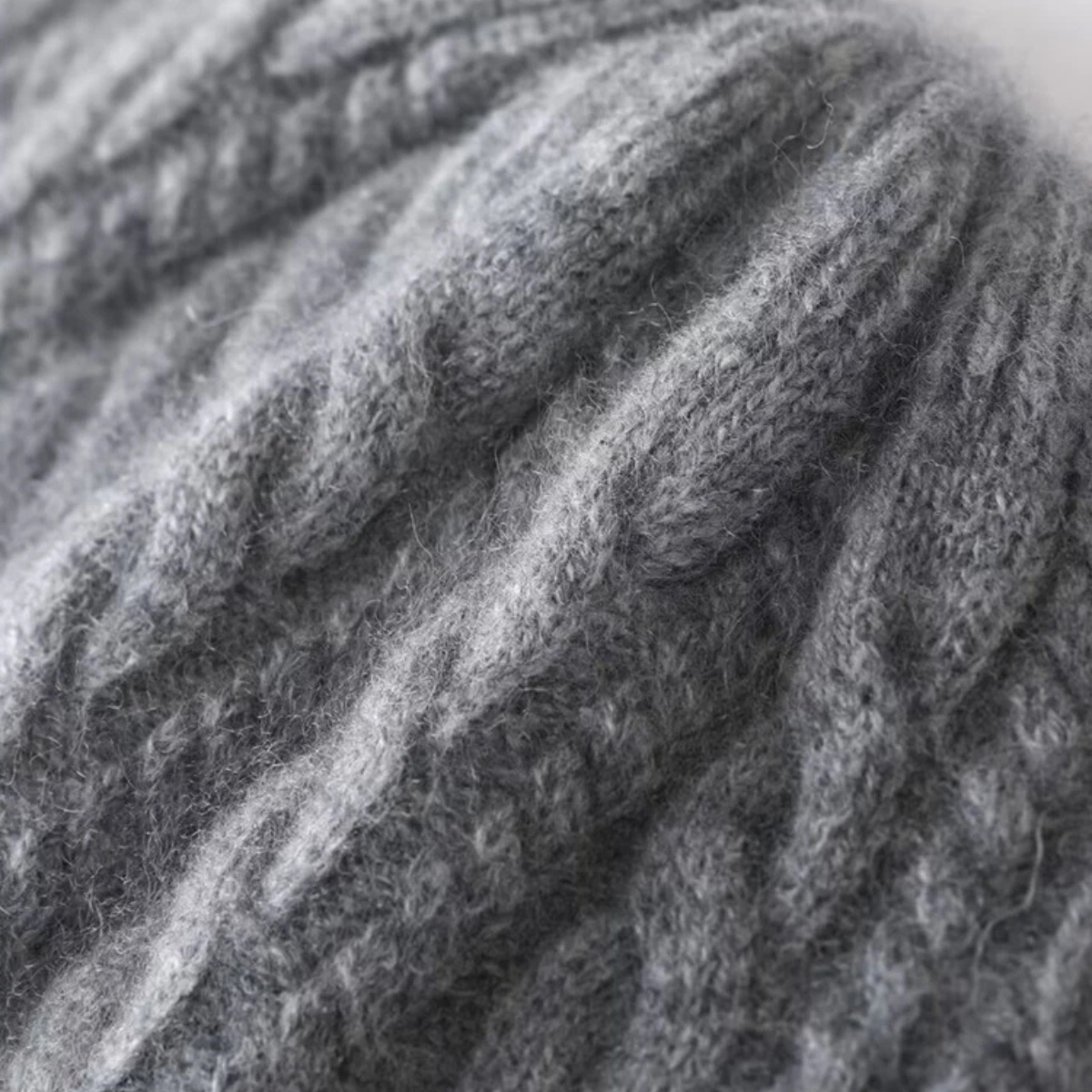 Arlo | Men's Cable Knit Beanie Gray Warm Winter Hat