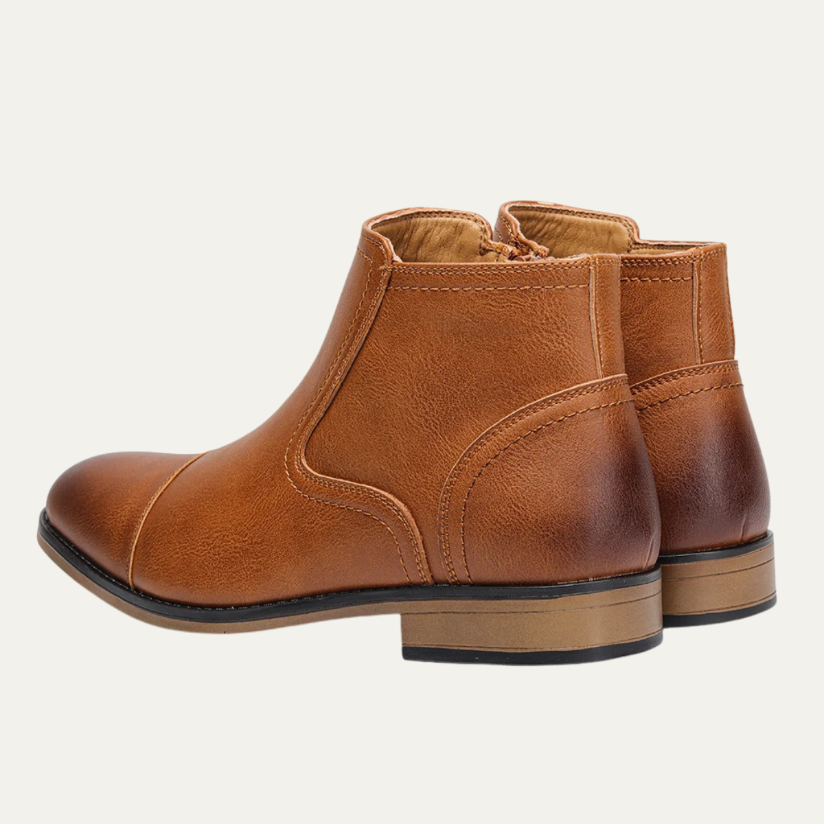 Jude | Men's Leather Ankle Boots Gray Lace Up