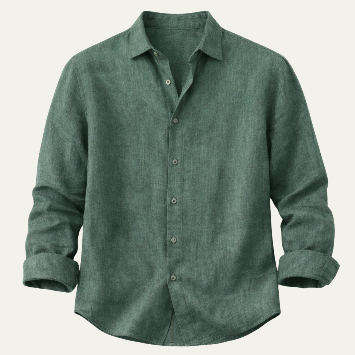 Sage | Men's Casual Linen Button Up Shirt Green Long Sleeve