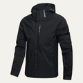 Dama Washington Nola men's rain jacket black waterproof windproof hooded - front view
