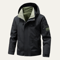 Dama Washington Ezra men's rain jacket black windbreaker hooded lightweight - front view
