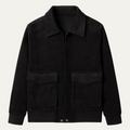 Dama Washington Axel men's utility jacket black ribbed pocket - front view