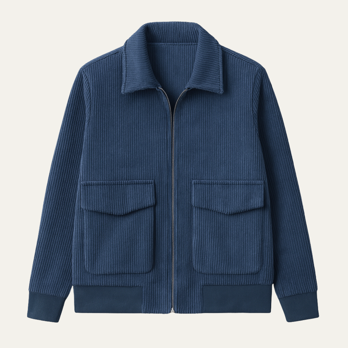 Axel | Men's Utility Jacket Black Ribbed Pocket