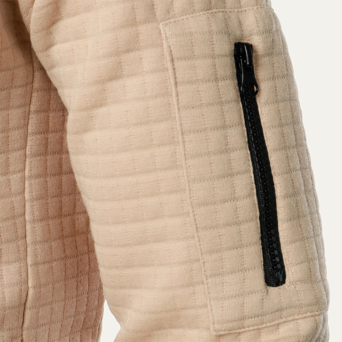 Beau | Men's Quilted Bomber Jacket Cream