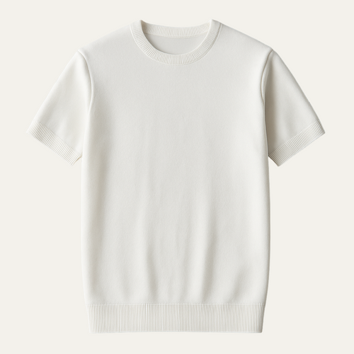 Dama Washington Aldo men's crew neck sweater cream short sleeve knit - view 2