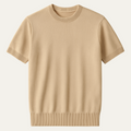 Dama Washington Aldo men's crew neck sweater cream short sleeve knit - front view