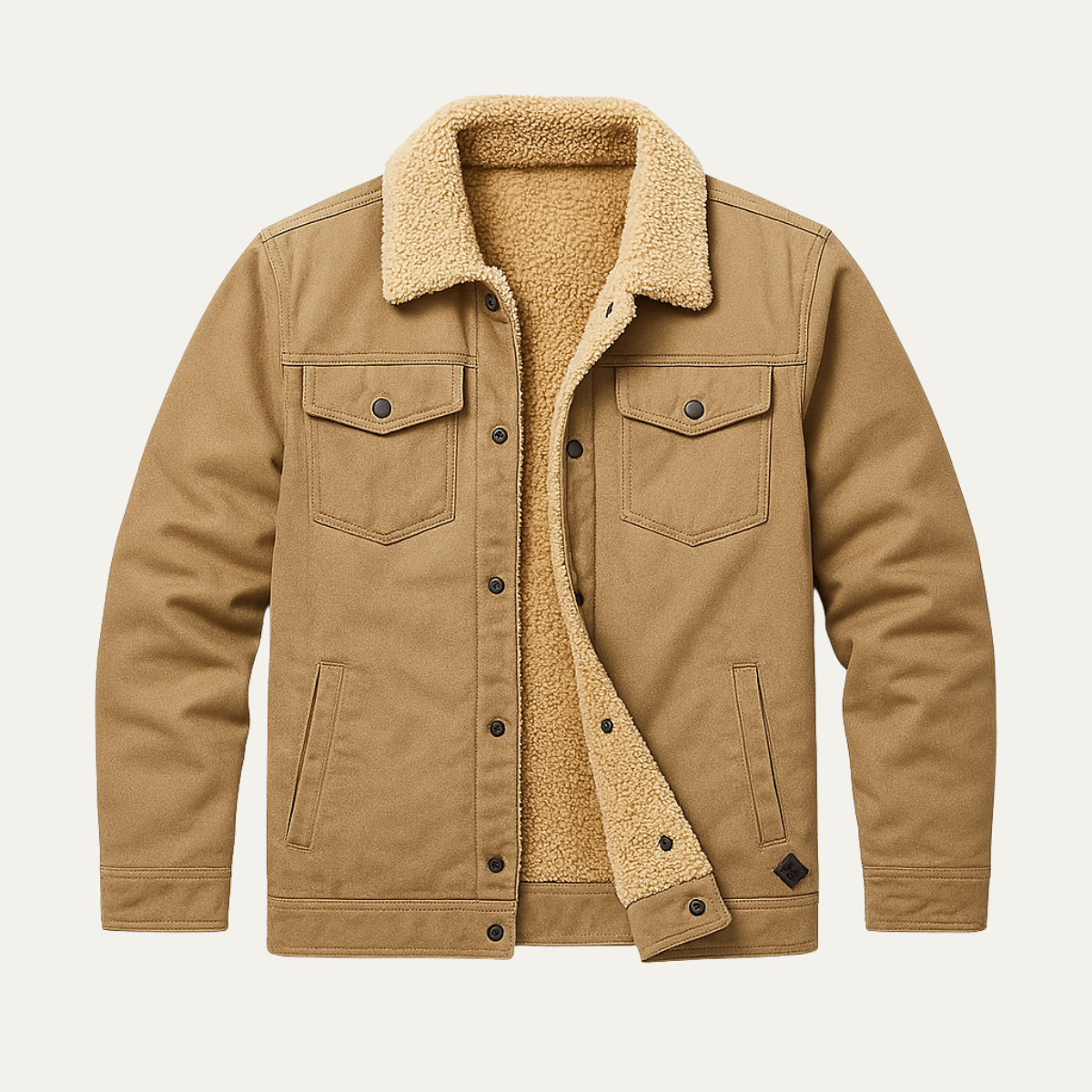 Jude | Men's Sherpa Lined Denim Jacket Black