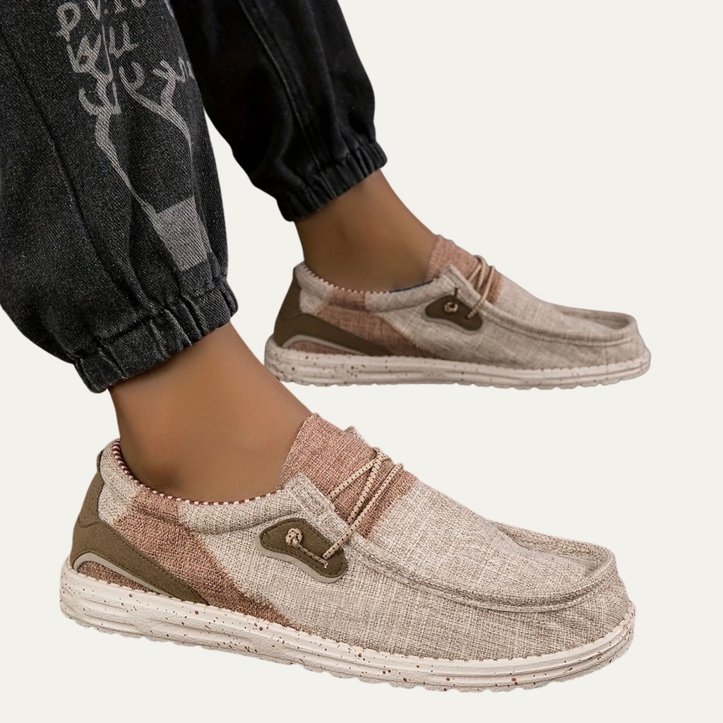 Dama Washington Faye women's canvas loafer mule cream comfort slip on - view 23