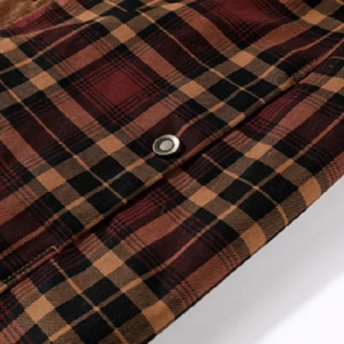 Bram | Men's Sherpa Lined Flannel Jacket Brown Plaid