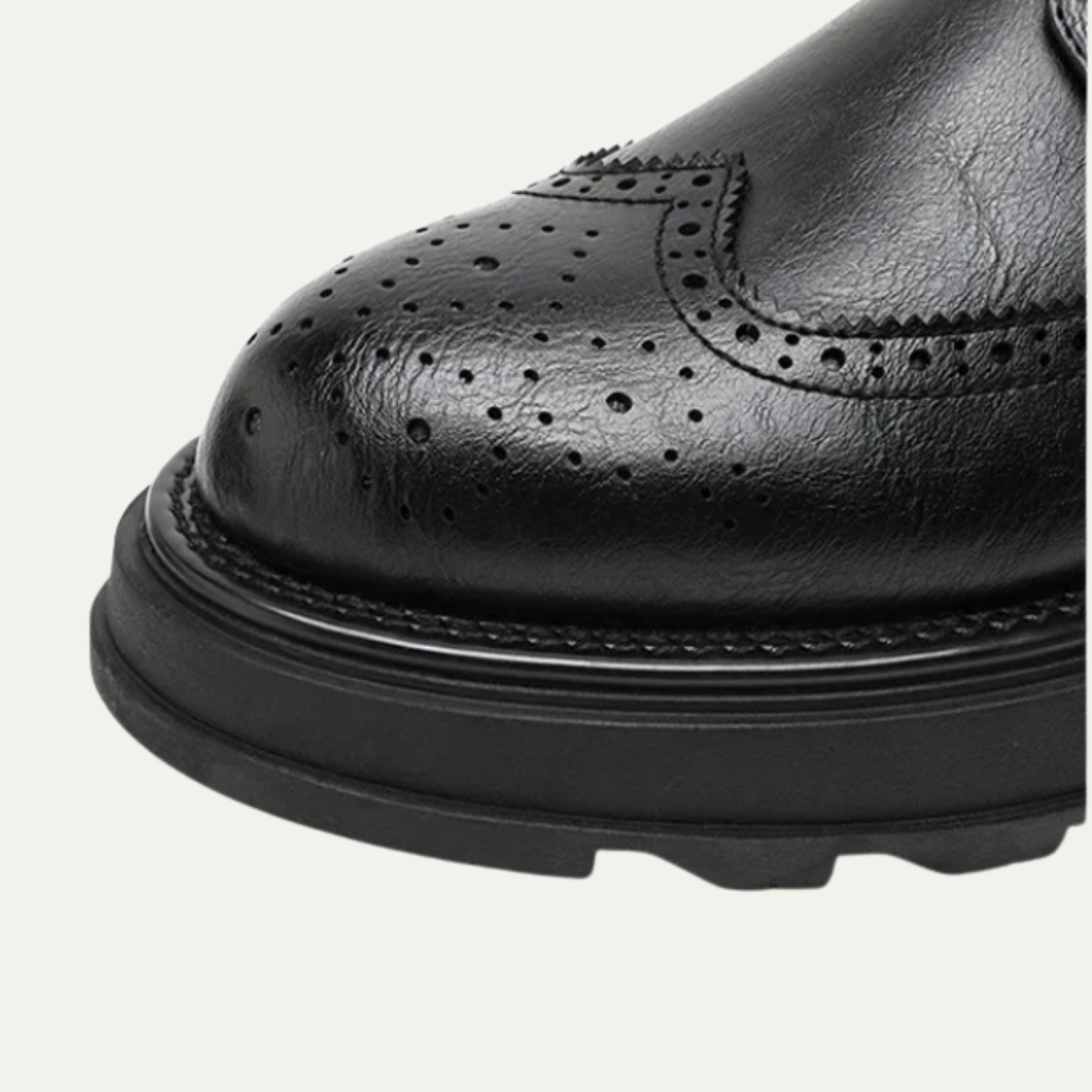Oscar | Men's Wingtip Brogue Oxford Dress Shoe Black Leather
