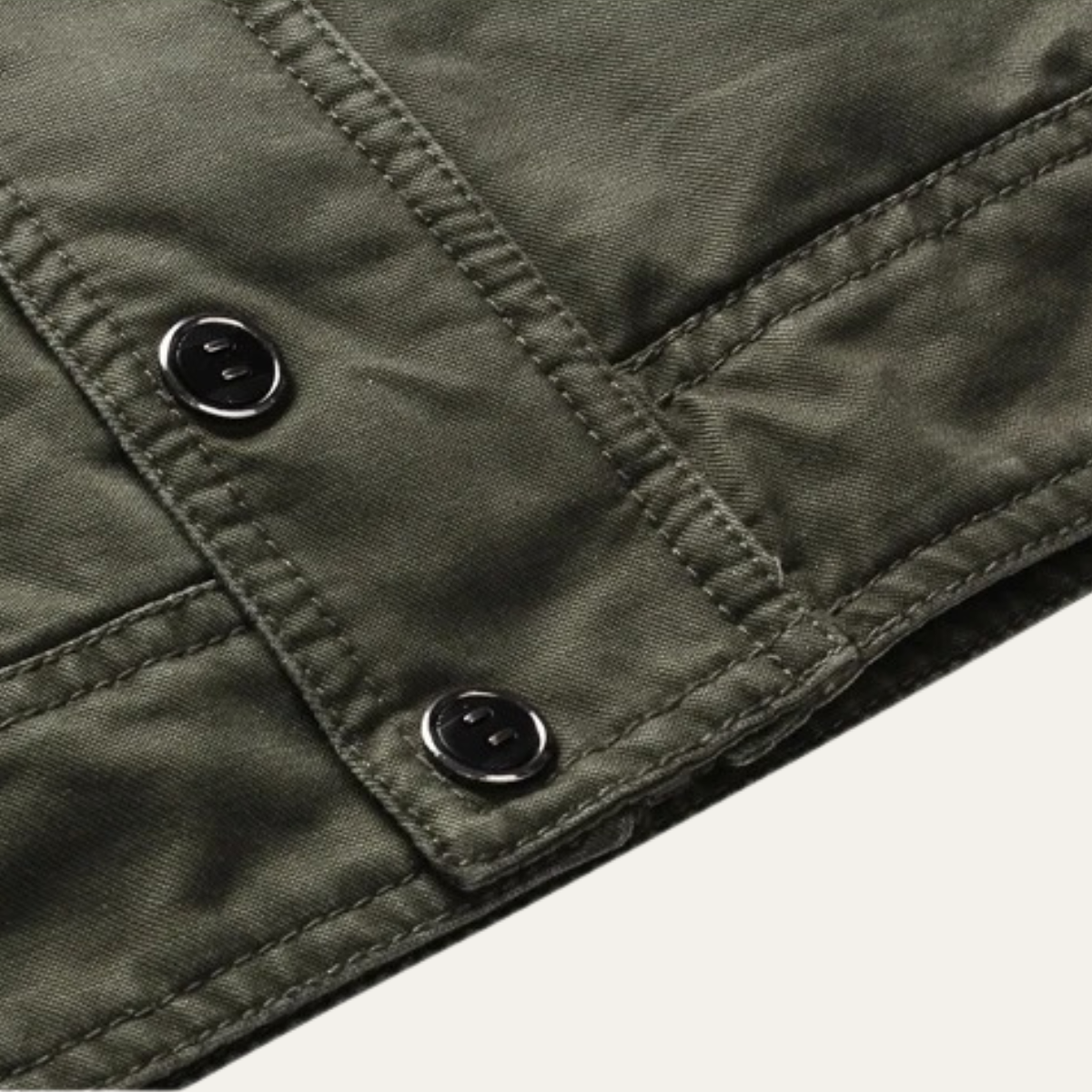 Eli | Men's Utility Military Jacket Olive Green Cargo Pockets