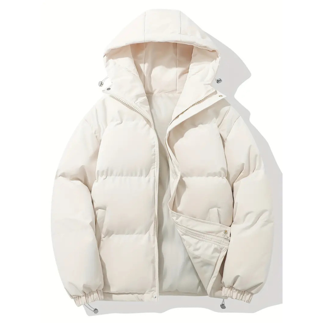 Faye | Women's Puffer Jacket Pink Hooded Quilted Windbreaker