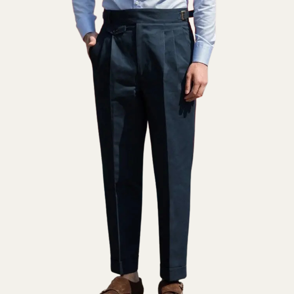 Blake | Men's Pleated Dress Pants White