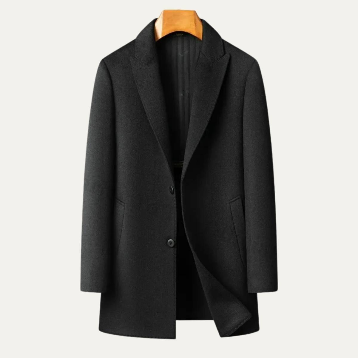 Otto | Men's Wool Overcoat Gray Button Front