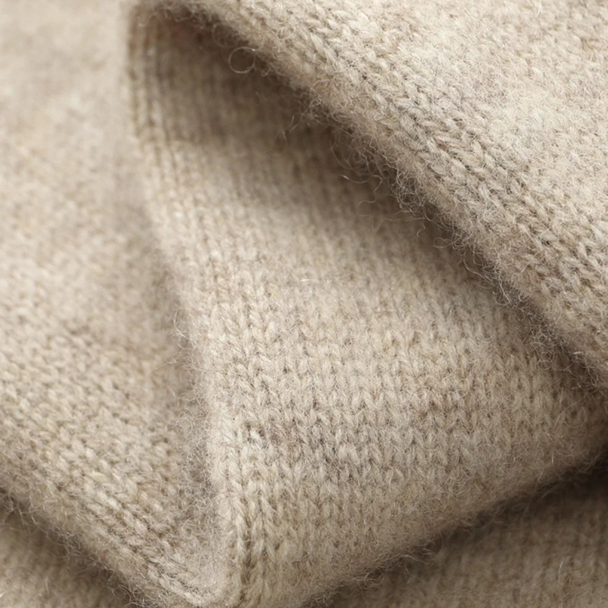 Rowan | Men's Cream Mock Neck Zip Up Cardigan Sweater