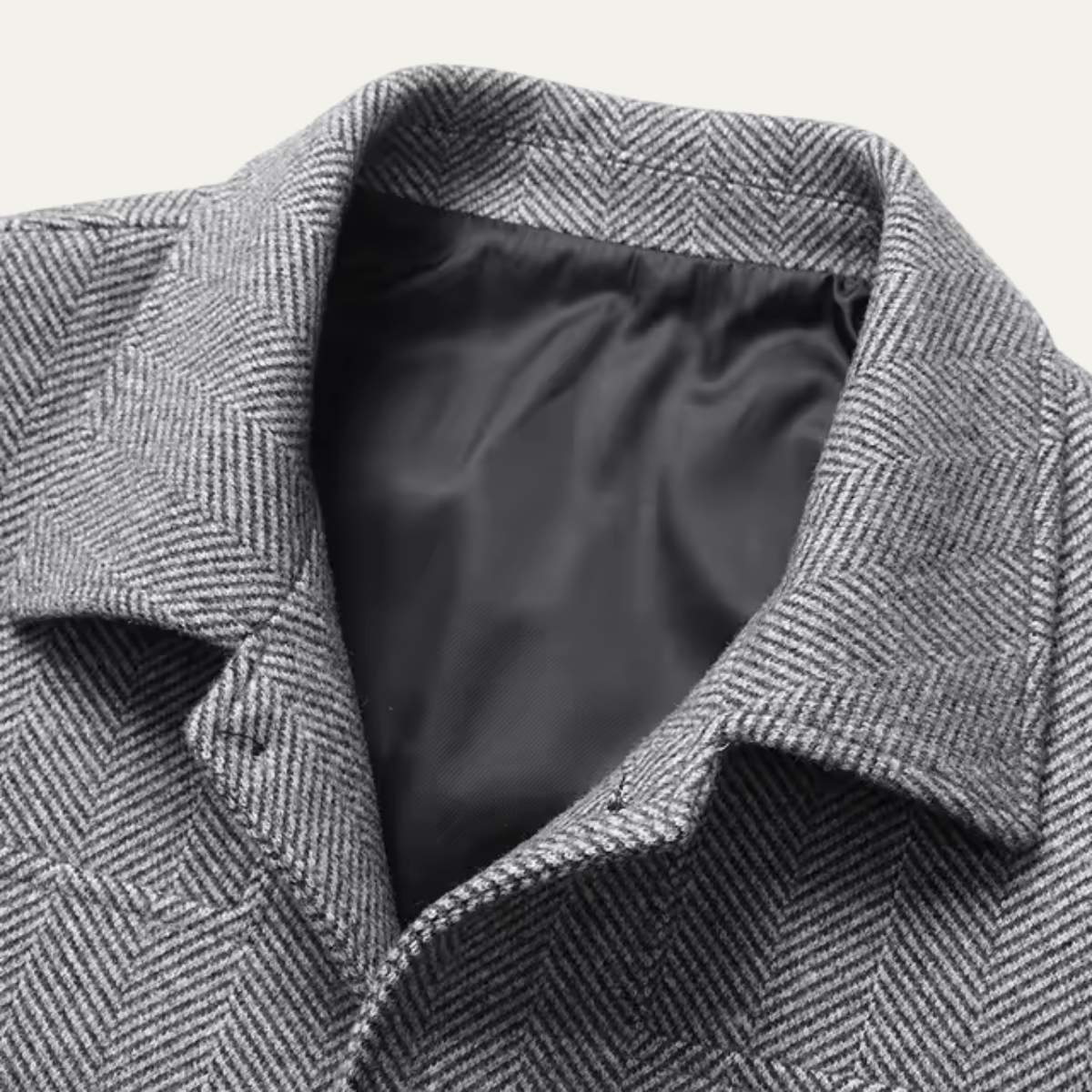 Ash | Men's Herringbone Blazer Gray Button Front Casual