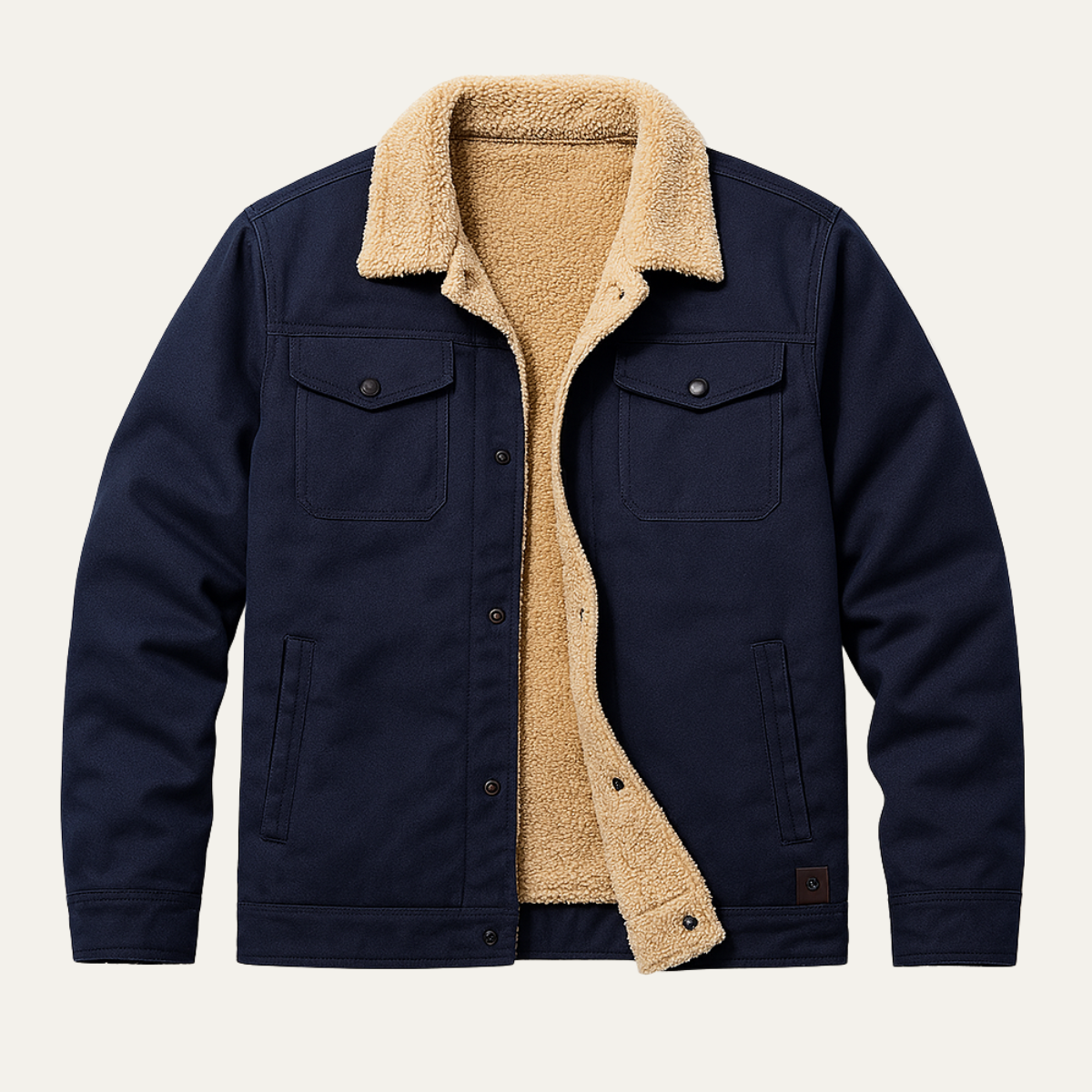 Jude | Men's Sherpa Lined Denim Jacket Black