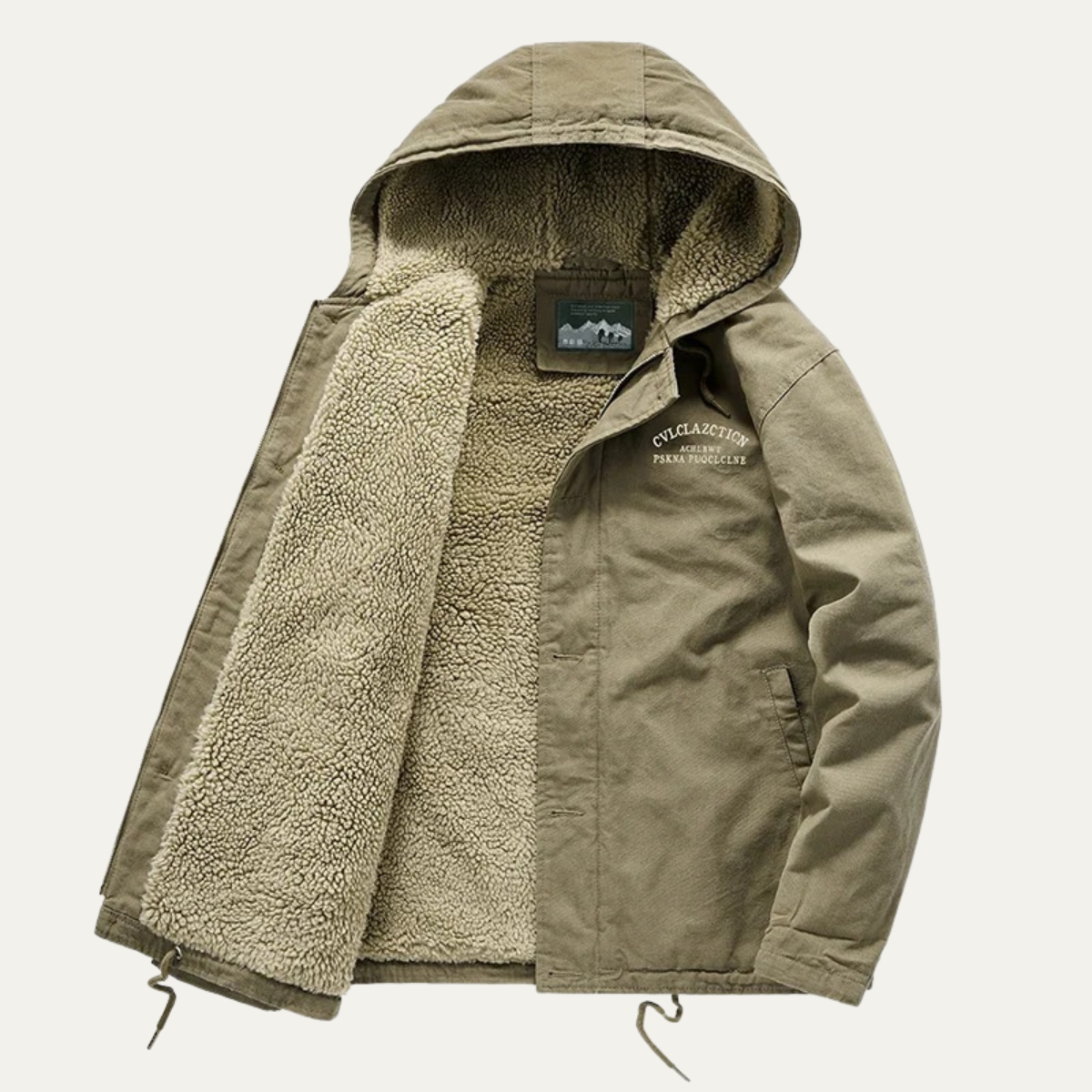 Axel | Men's Sherpa Lined Parka Jacket Gray Waterproof