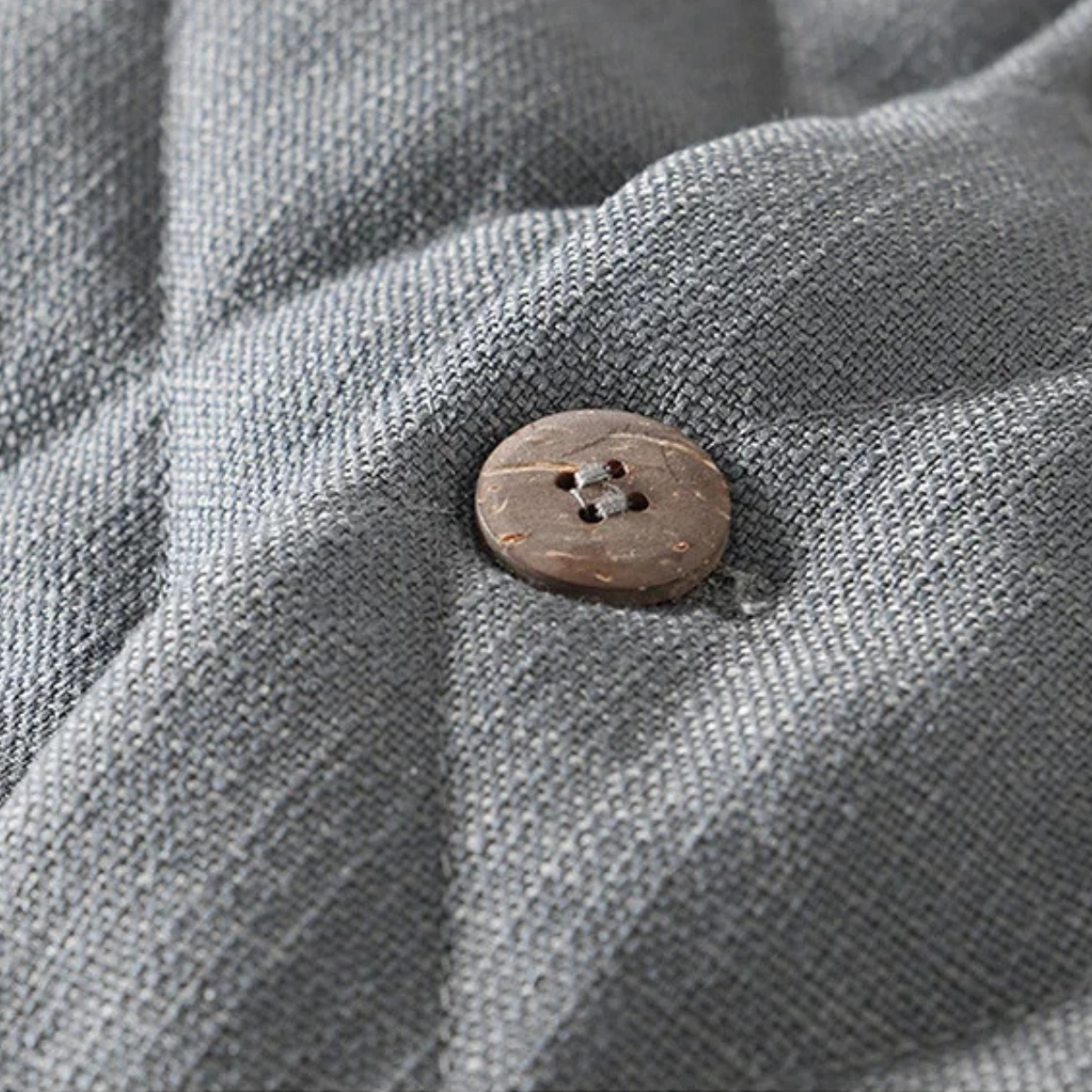 Bram | Men's Quilted Jacket Gray Button Front Stand Collar