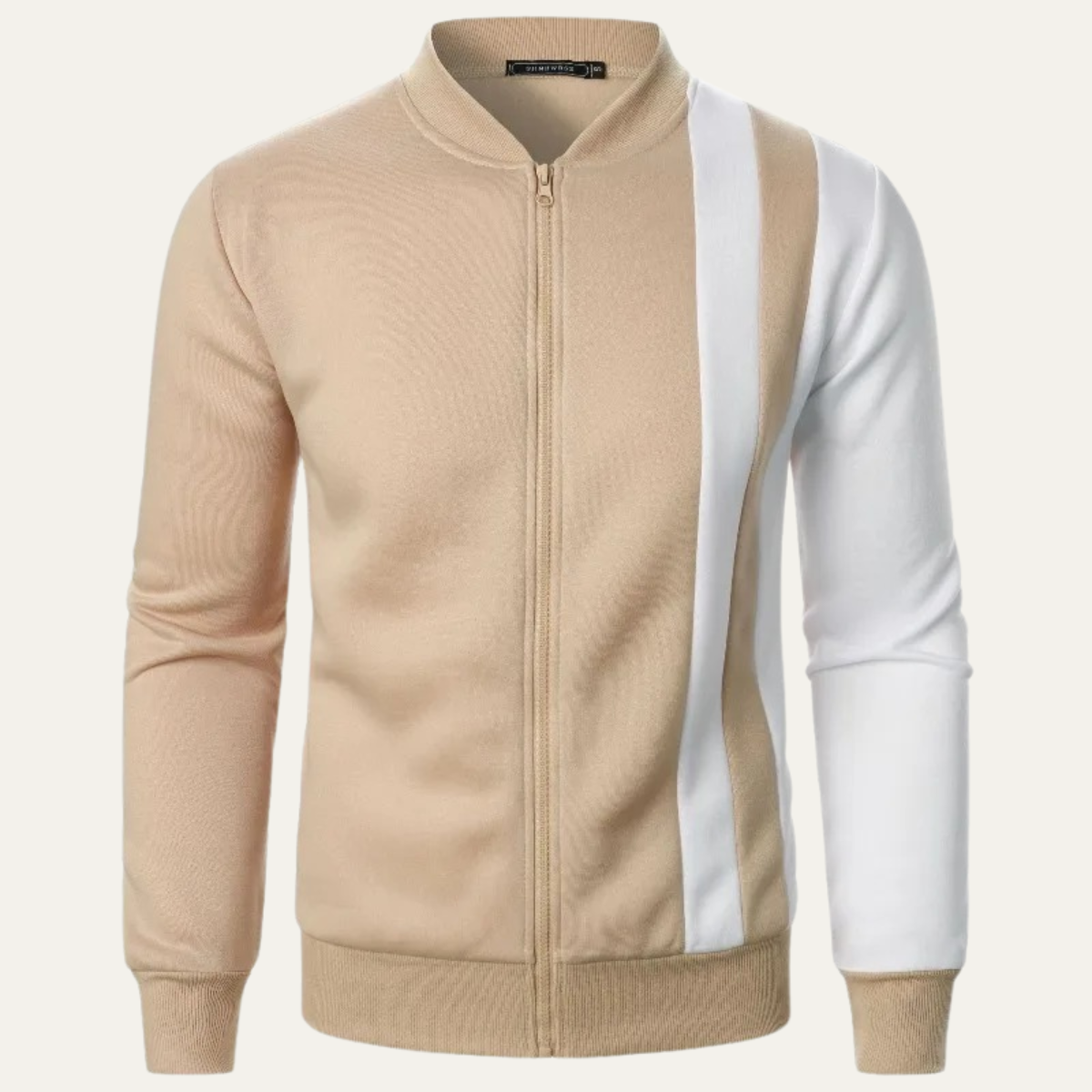 Axel | Men's Colorblock Zip Up Hoodie Black White