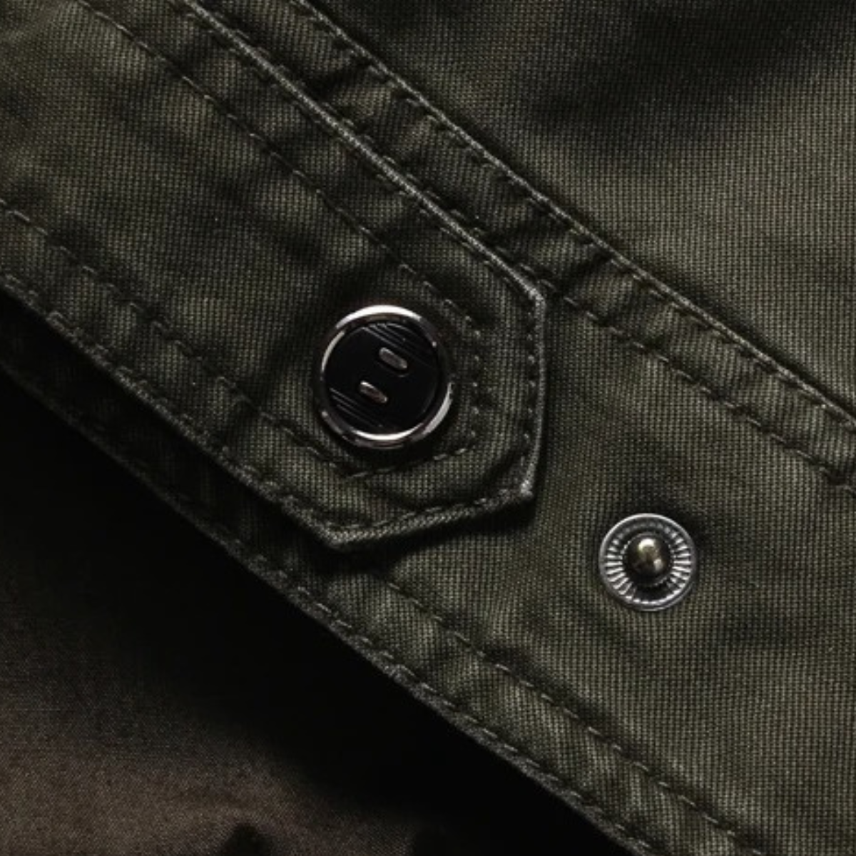 Eli | Men's Utility Military Jacket Olive Green Cargo Pockets