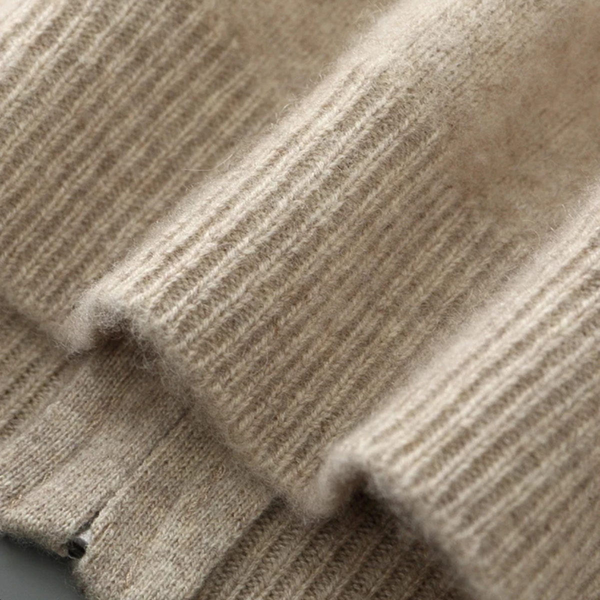 Rowan | Men's Cream Mock Neck Zip Up Cardigan Sweater