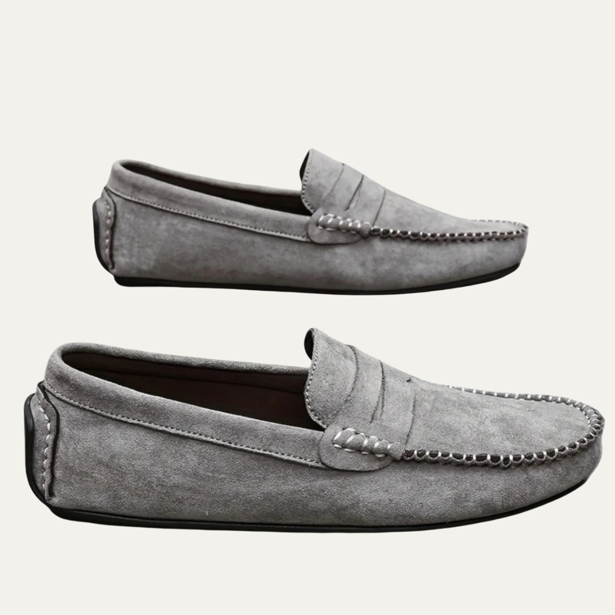 Luca | Men's Suede Loafer Moccasin Tan Slip On