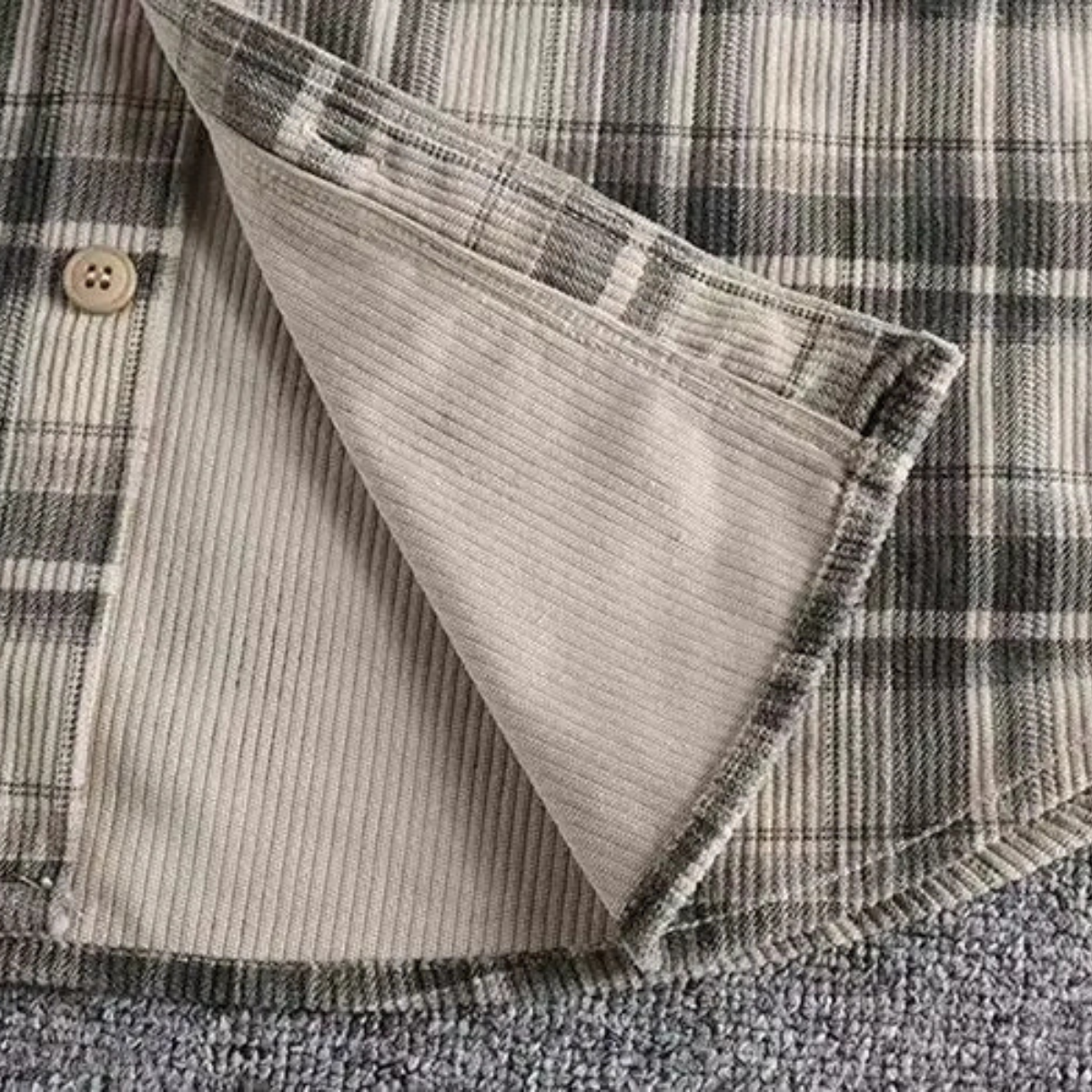 Everett | Men's Casual Plaid Flannel Shirt Gray White Black