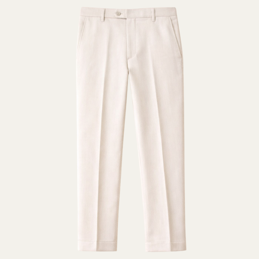 Dama Washington Rhys men's tailored straight leg dress pants cream - view 3