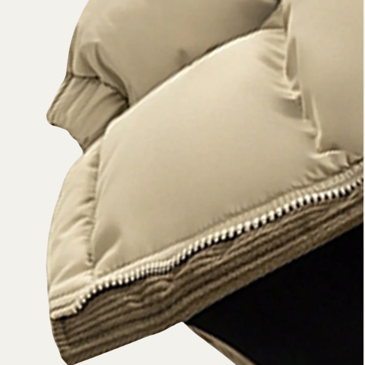 Ash | Men's Puffer Jacket Cream Khaki Hooded Winter