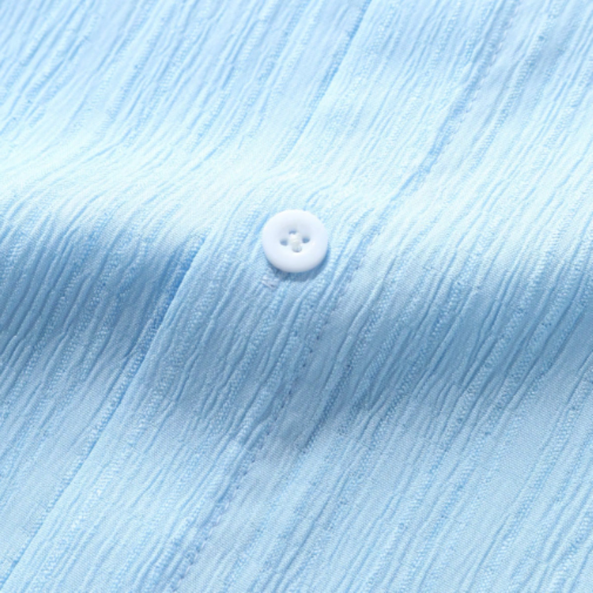 Silas | Men's Casual Linen Button Up Shirt Light Blue Short Sleeve