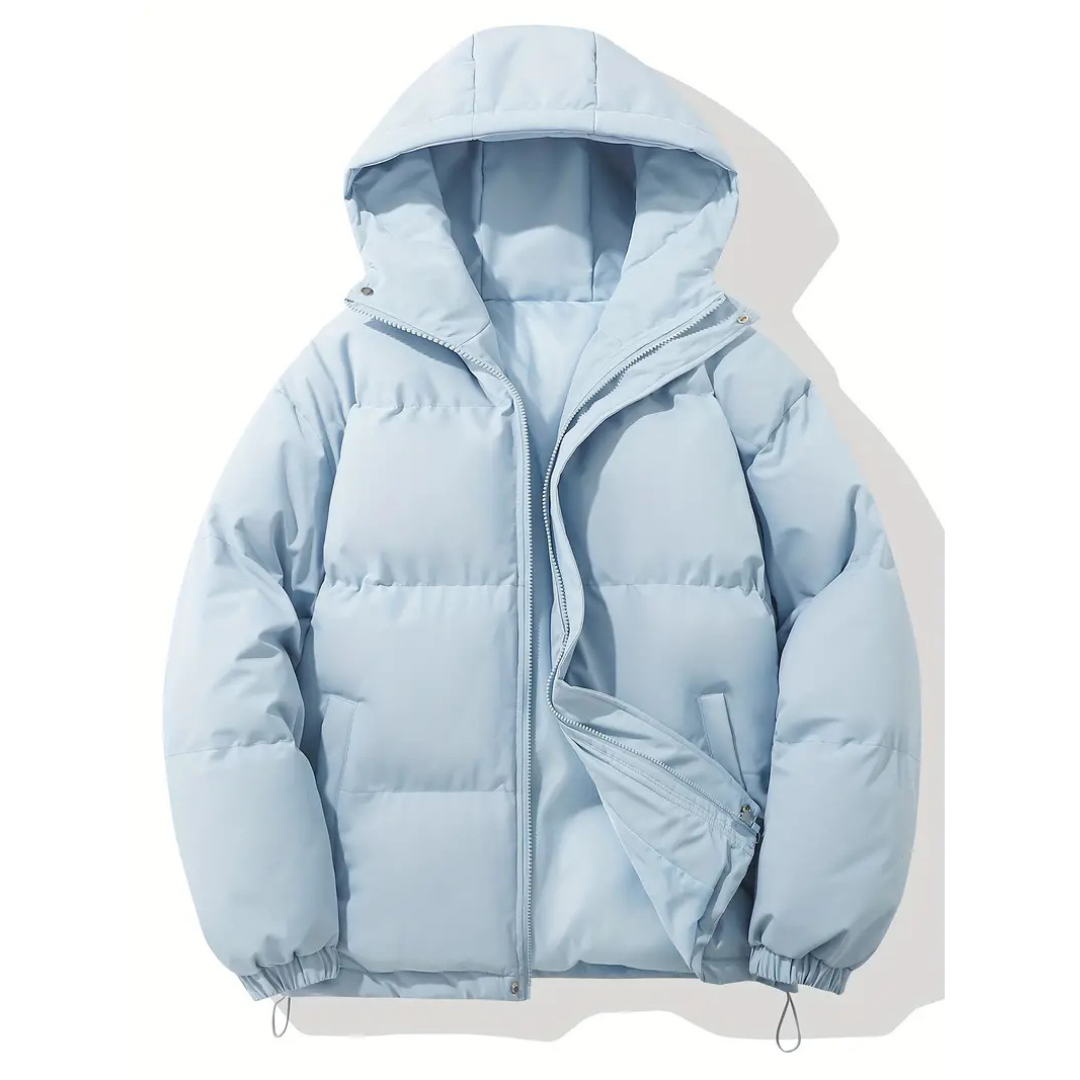Faye | Women's Puffer Jacket Pink Hooded Quilted Windbreaker