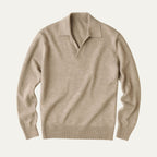 Dama Washington Blake men's casual v neck sweater taupe long sleeve - view 2
