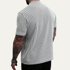 Dama Washington Beau men's textured polo shirt cream - view 9